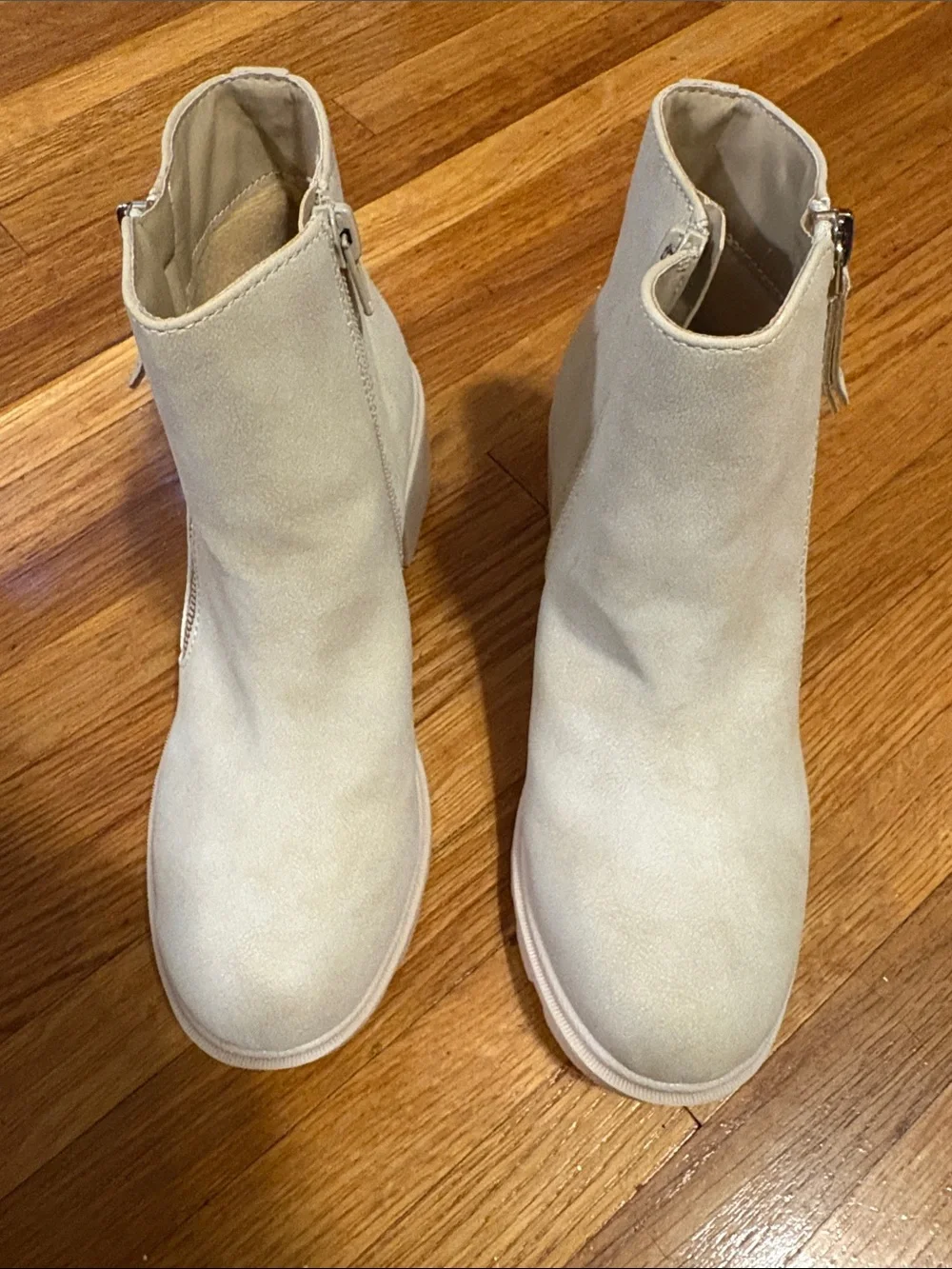 Jellypop Light Taupe Side-Zip Ankle Boots